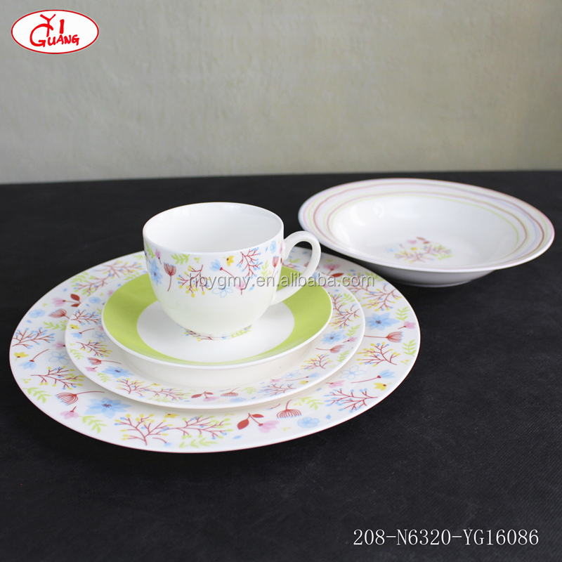 Wholesale Dinnerware Harmonia Spain With Carmine Red Flower Pattern