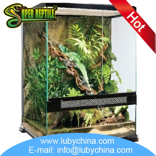 Reptile Full Screen Glass Terrarium Cage With Swing Doors And Top Ventilation,For Reptile