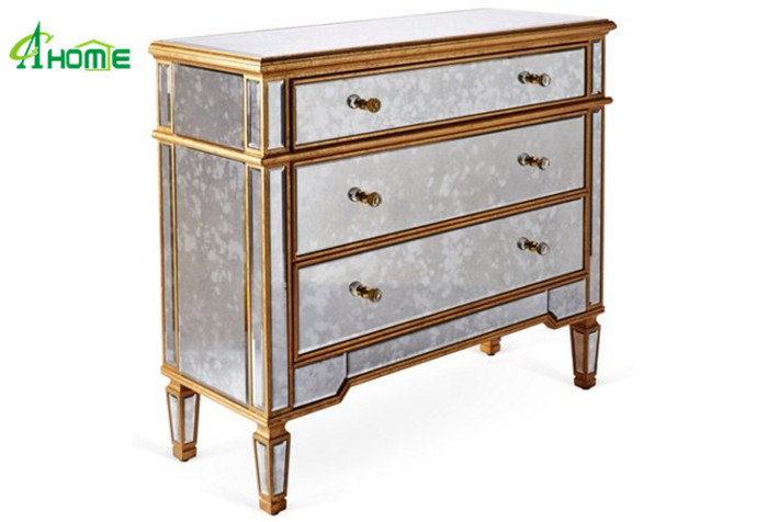 Large Chest Of Dresser Antiqued Gold Mirrored Furniture Buy