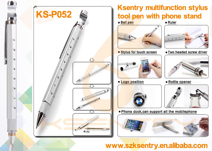 ラバーグリップcorlorfulタッチスタイラスボールペン、 プロモーション用スタイラスペン6in1multifunctional機械図面問屋・仕入れ・卸・卸売り