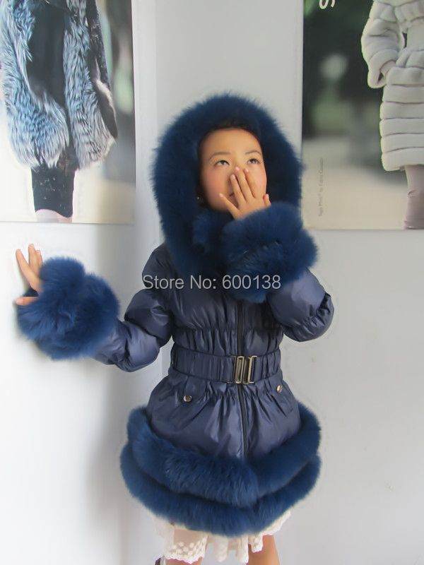 genuine fox fur trim down parka