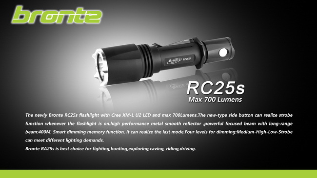 ブロンテrc25s700ルーメンクリーxm-lu2戦術的なledの懐中電灯ハイパワー狩猟用具問屋・仕入れ・卸・卸売り