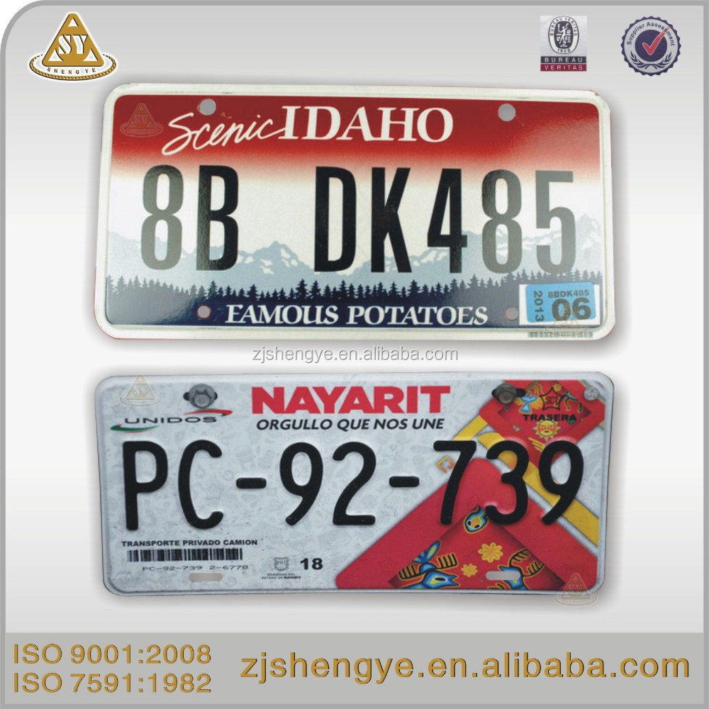 Custom Embossed Reflective Aluminum Car License Plates Buy Car