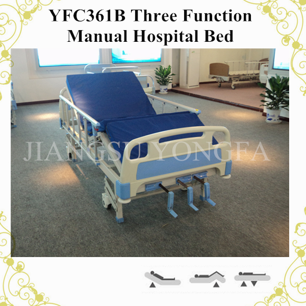 新しいデザインa15yfc361b3機能手動病院用ベッド仕入れ・メーカー・工場