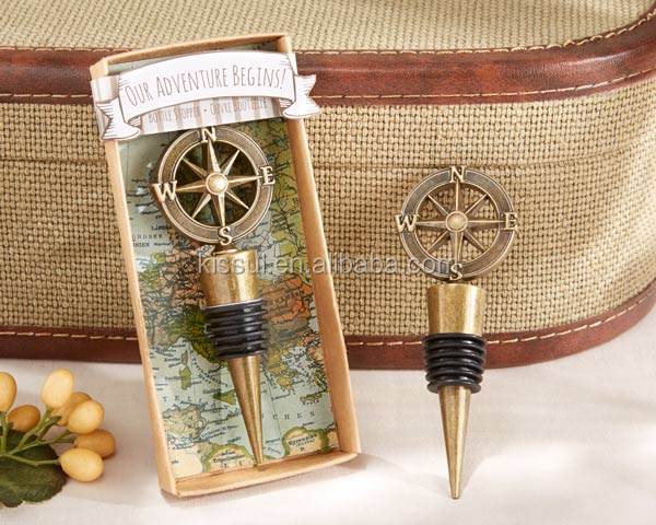 Unique Travel and Adventure Theme wedding door gift of Compass Bottle ...