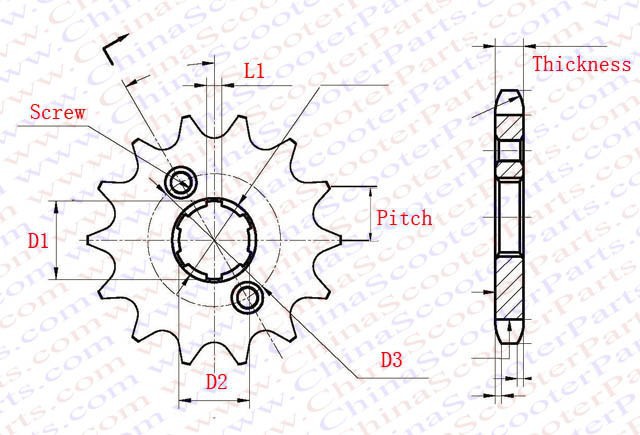 Dirt bike Front Sprocket