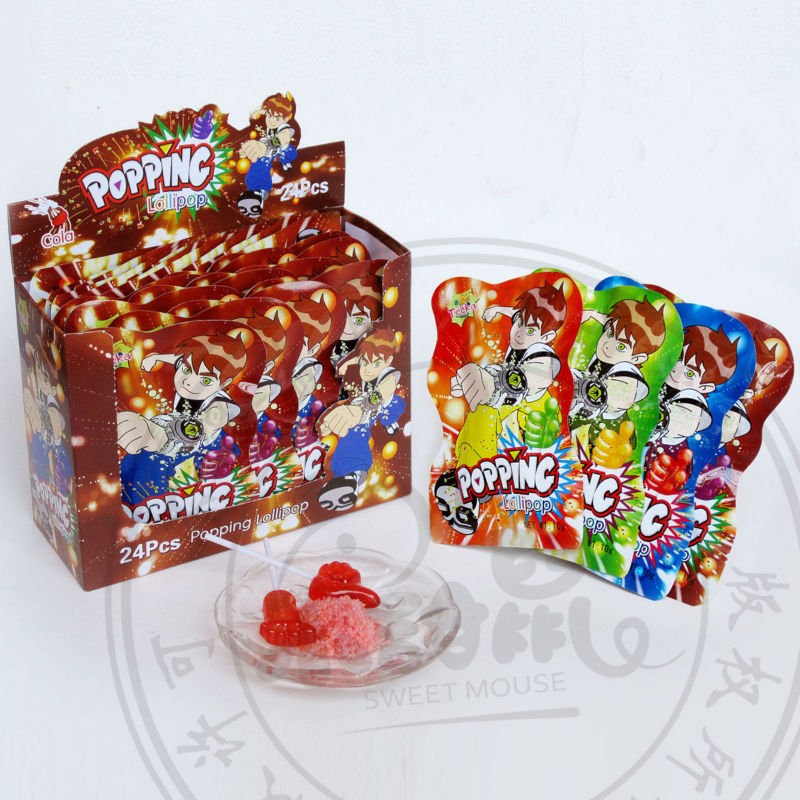 magic popping candy with lollipop