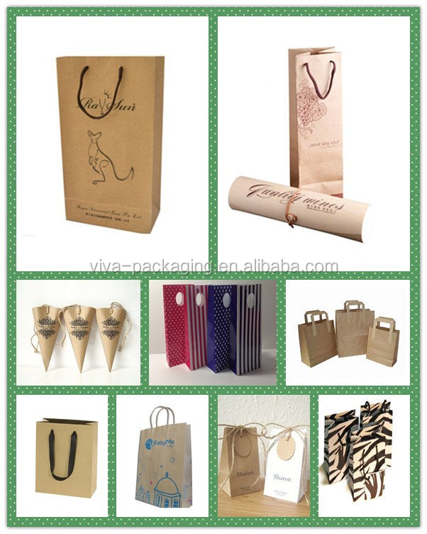 Full Color Printing Brown brown kraft paper tea bags