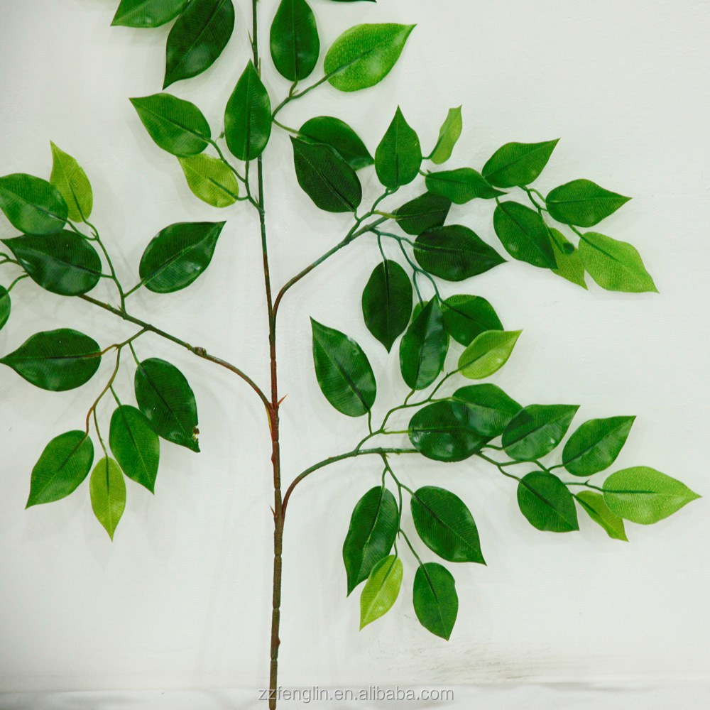 new design green artificial ficus leaves plastic leaves new design green artificial ficus leaves plastic leaves