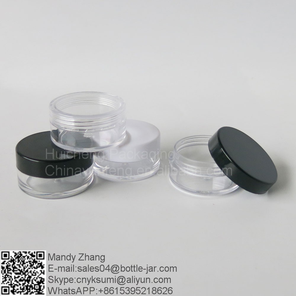 熱い販売のサンプルl0g透明なプラスチック化粧品フェイスクリームジャー仕入れ・メーカー・工場