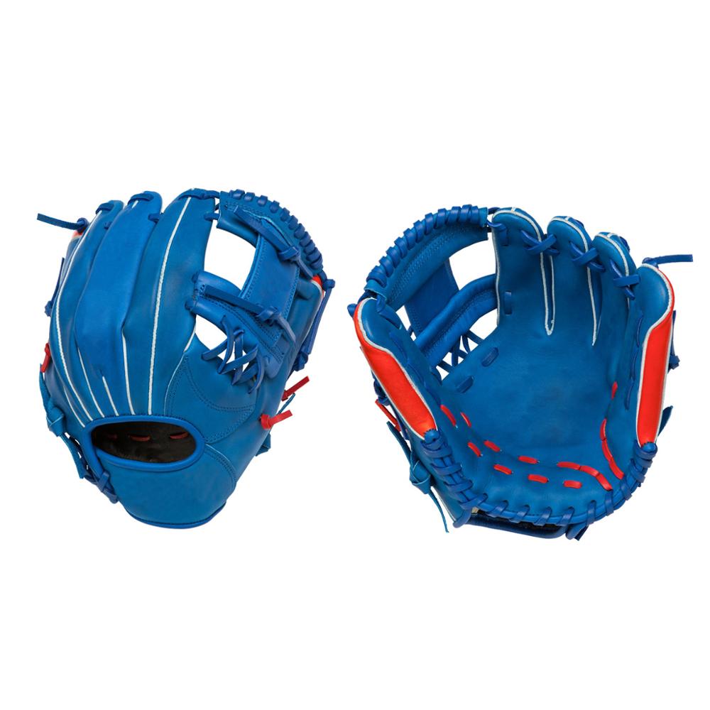 Professional Baseball Gloves Royal Blue & Red / Custom Made Baseball
