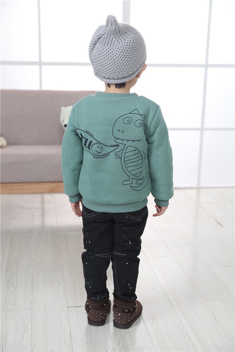 2016恐竜デザイン刺繍入り重い赤ちゃん フリースパーカー男の子仕入れ・メーカー・工場