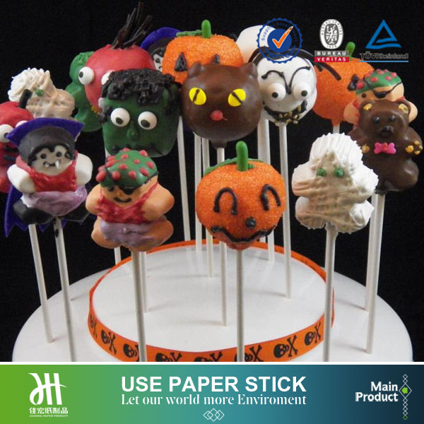 Bulk white smooth incision paper stick,cakepop lollipop candy sticks