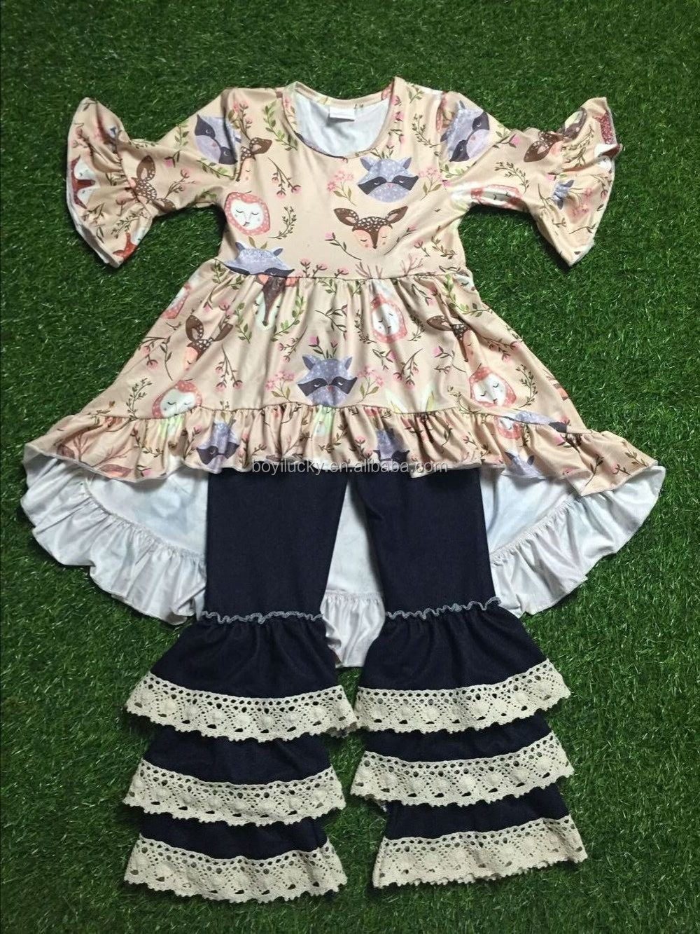 2016子供服卸売フットボールチームパターンベビー服服長袖服のための女の子仕入れ・メーカー・工場