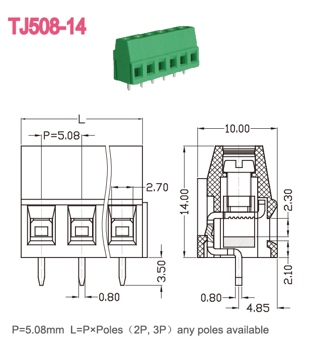 端子台12-26awg5. 08ミリメートルpcbねじ端子台仕入れ・メーカー・工場