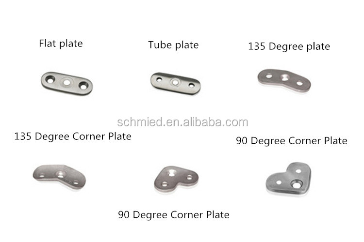 Ss/ステンレス鋼90学位プレートのためのコネクタ付手すり継手仕入れ・メーカー・工場