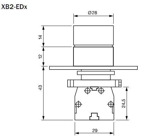 10a rotary switch XB2-ED, 2 or 3 position selector stay put rotary switch.png