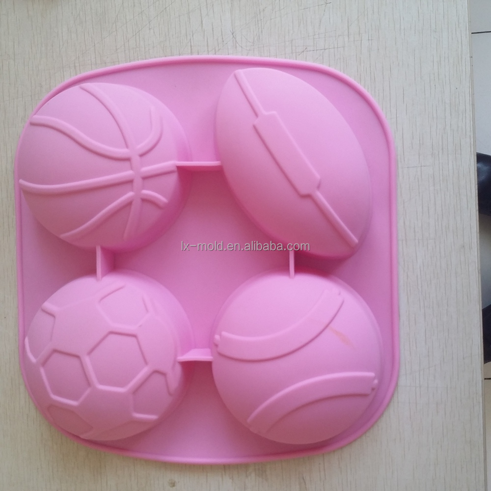 創造的なシリカゲルフットボールバスケットボールサッカーテニス石鹸モールドケーキ型のパンのカビ問屋・仕入れ・卸・卸売り