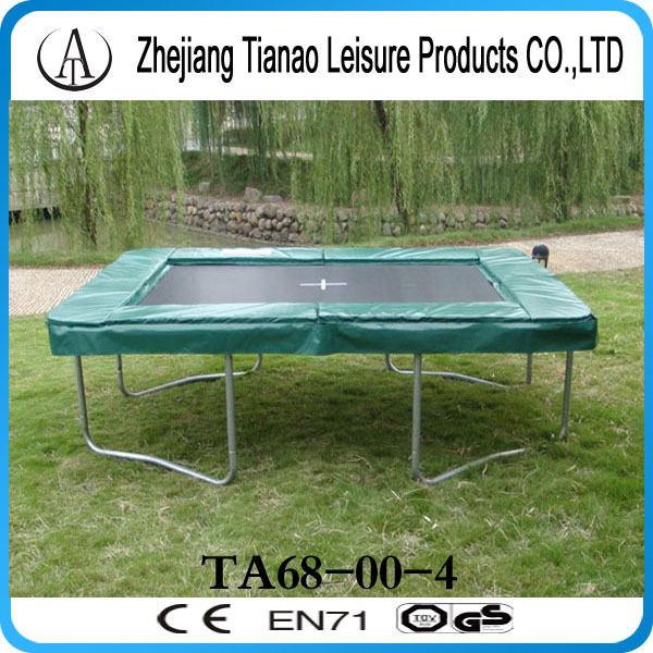 6ft X 8ft Gymnastic Rectangular Trampolines With Enclosure Nets