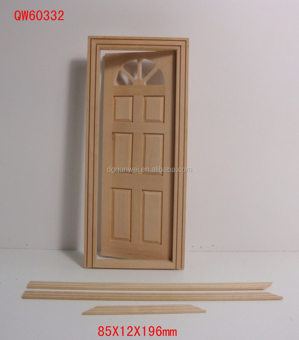 1 12 Scale Dollhouse Miniature Furniture Unfinished Wooden Door