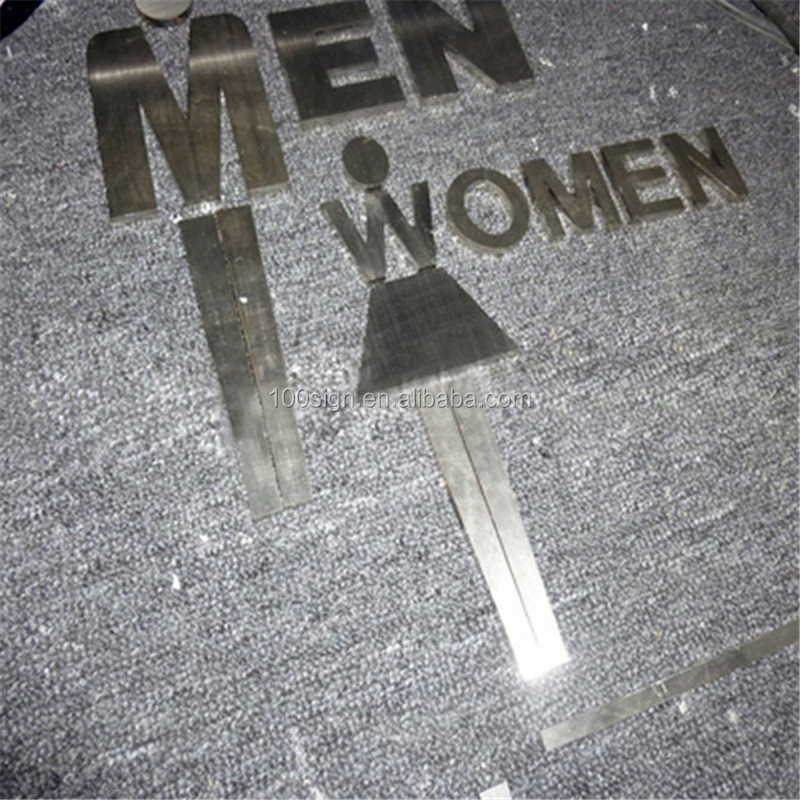 flat cut metal letters