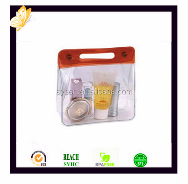 clear frosted pvc cosmetic bag for daily necessities