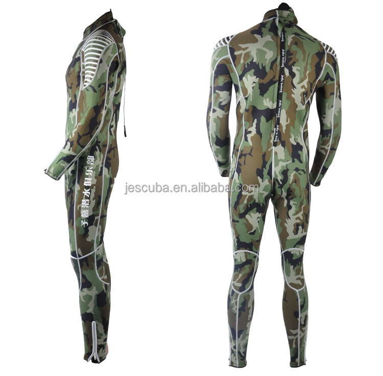 3mm Long Sleeve Cr Neoprene Camo Diving Wetsuit; 3mm Men's Camo Full Wetsuit;3mm Men's