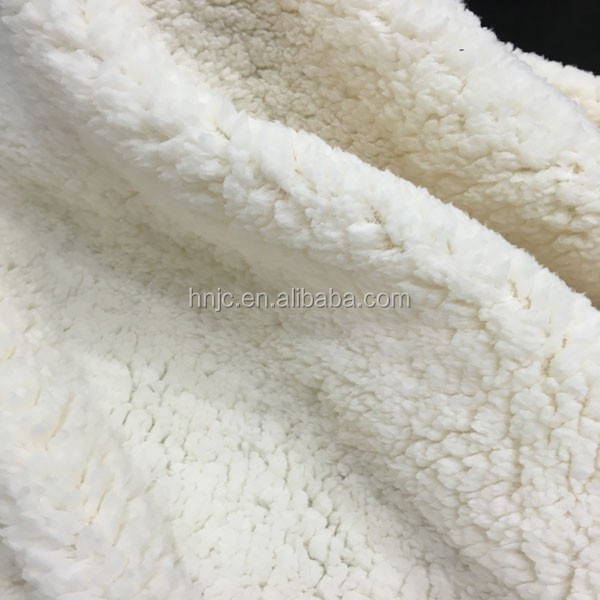 pure white 260gsm warm and soft handle sherpa fleece pullover