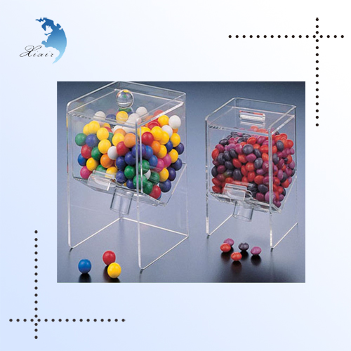 3 Tier Square Shape Desktop White Acrylic Lollipop Display Stand For Sale