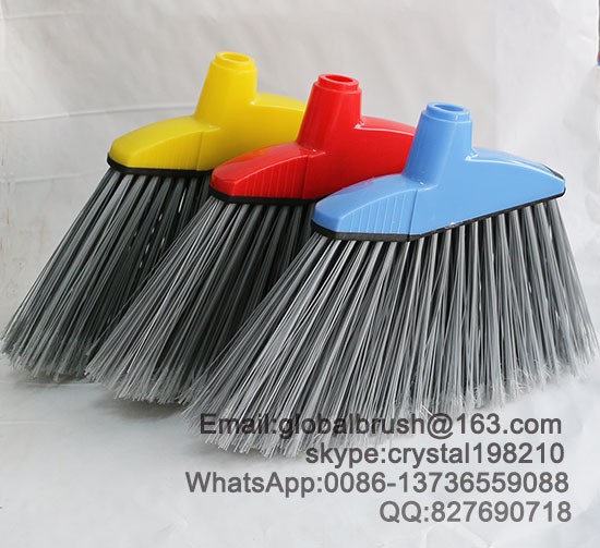 Item No.0129 Plastic Large Angle Broom With Metal Handle With Rotate