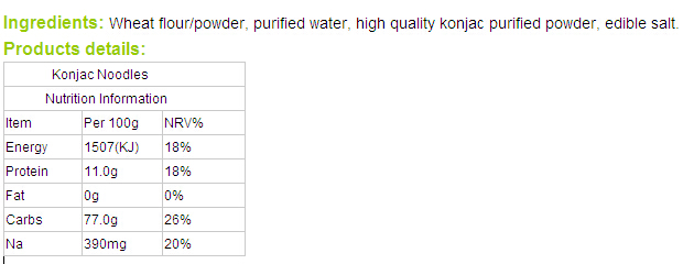 konjac udon/Shirataki/Konjac/Konnyaku Noodle