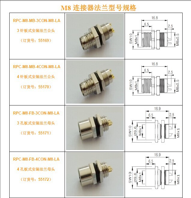 M8コネクタ、 3p、 4p、 オスとメス5pm8,m8ケーブル仕入れ・メーカー・工場