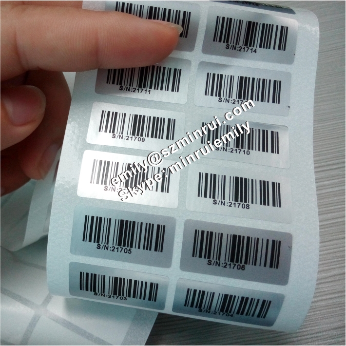 Imprimé en PVC/Impression des étiquettes autoadhésives papier autocollant  autocollant transparent de code à barres - Chine Étiquette adhésive,  autocollant