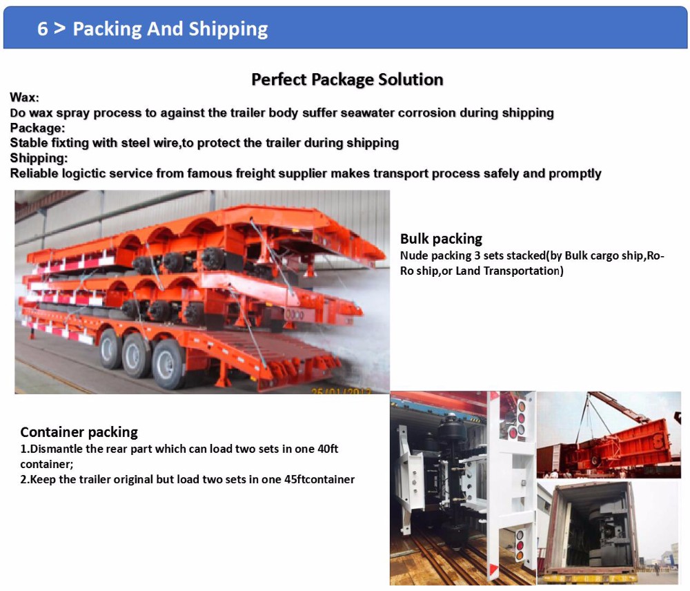 semi-trailer, obt flat extendable low bed trailer semi trailer