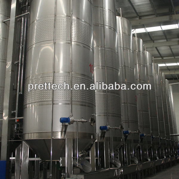 large capacity ss dry red wine fermentation tank with cooling jacket