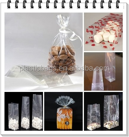 クリスマスキャンデーの袋カスタム透明プラスチック製のパンのナッツビスケットチョコレートbopp正方形の底袋仕入れ・メーカー・工場