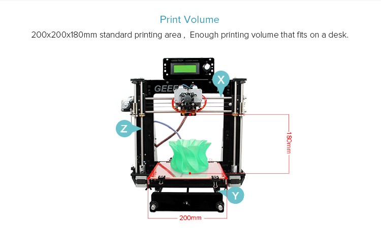 Geeetech prusa i3はデュアル押出機の3dプリンタキットでロールの送料フィラメント仕入れ・メーカー・工場