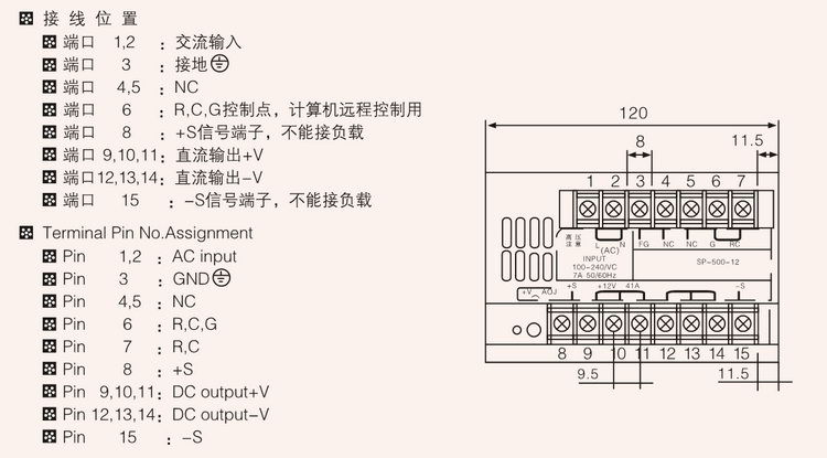 Sp-500ワット48電圧10aプログラマブル中国dc電源仕入れ・メーカー・工場