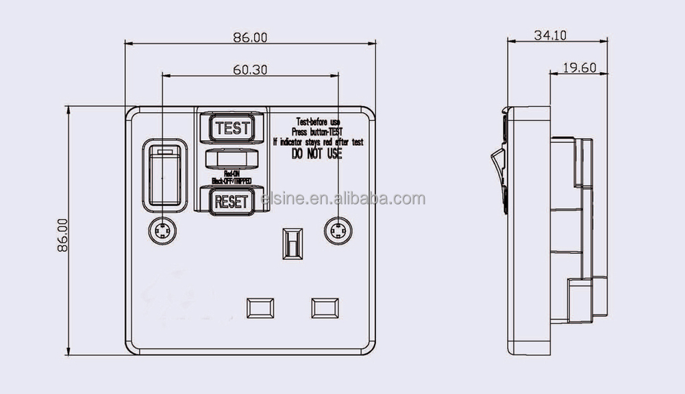 13a Single Rcd Switched Socket 30ma &10ma Rcd0130spd Buy Uk Switched