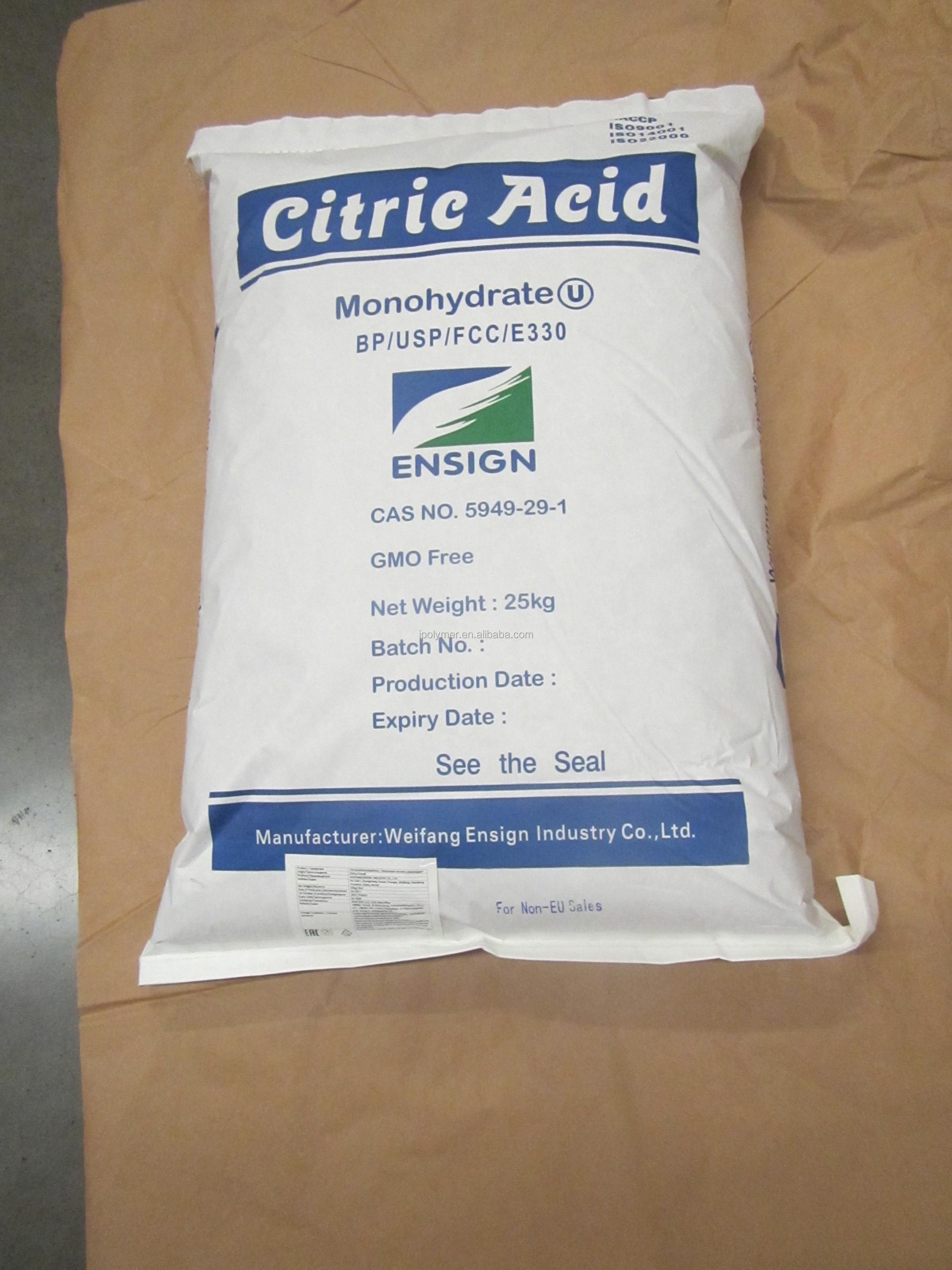 citric acid mono / anhydrous , trisodium citrate / sodium