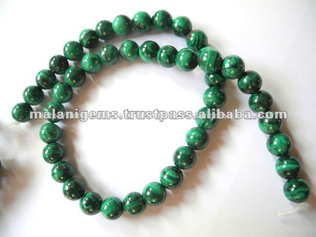 CaratYogi Naturel rond Malachite Pierre pr/écieuse 6,5/ carats v/éritable Courroie pour la confection de bijoux de qualit/é AAA