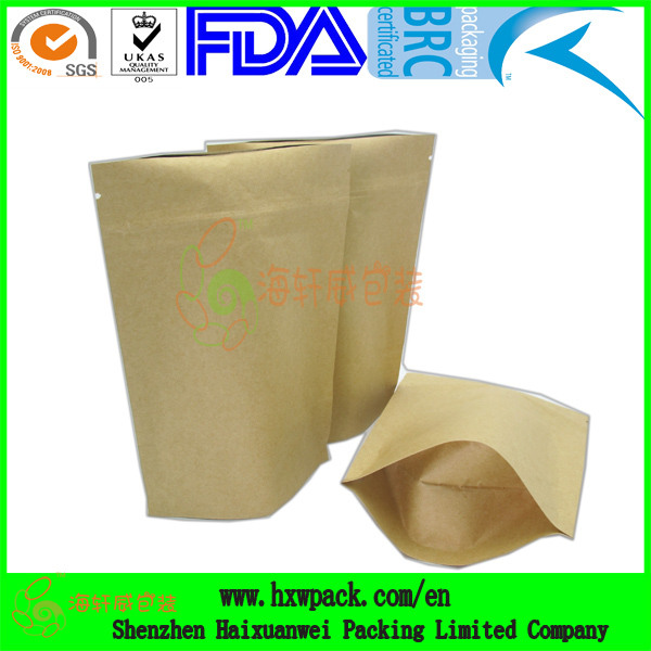 FDA tea packaging stand up tea bag with zipper