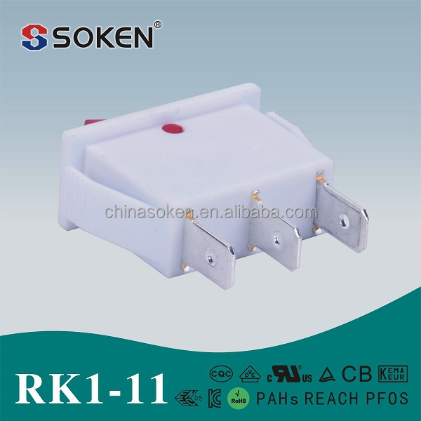 SOKEN 3端子 ON-OFF-ON CQC,TUV,VDE,UL,KEMA,ENEC,CB認証 125V/250V ロッカスイッチ仕入れ・メーカー・工場