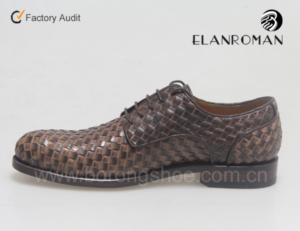 トップ品質純粋な手作り織り革フォーマルな靴用男性仕入れ・メーカー・工場