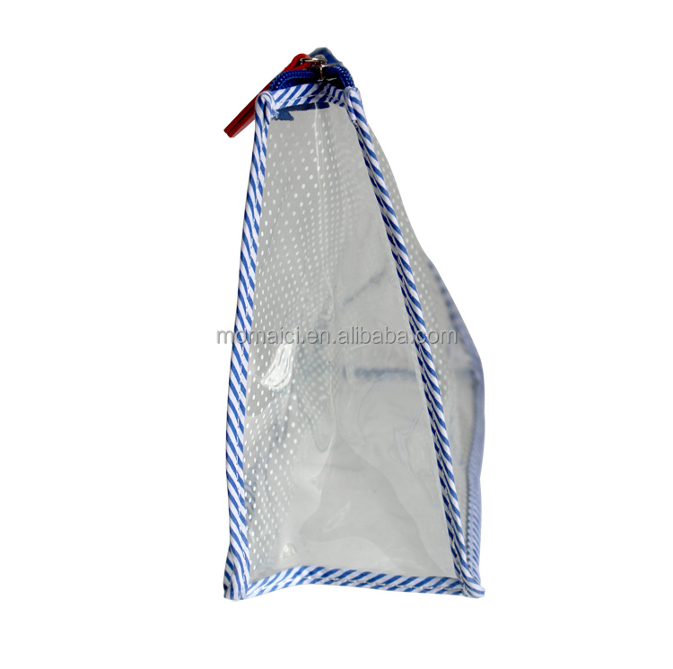 高品質のドットパターン透明pvc化粧品袋ジッパー付き問屋・仕入れ・卸・卸売り