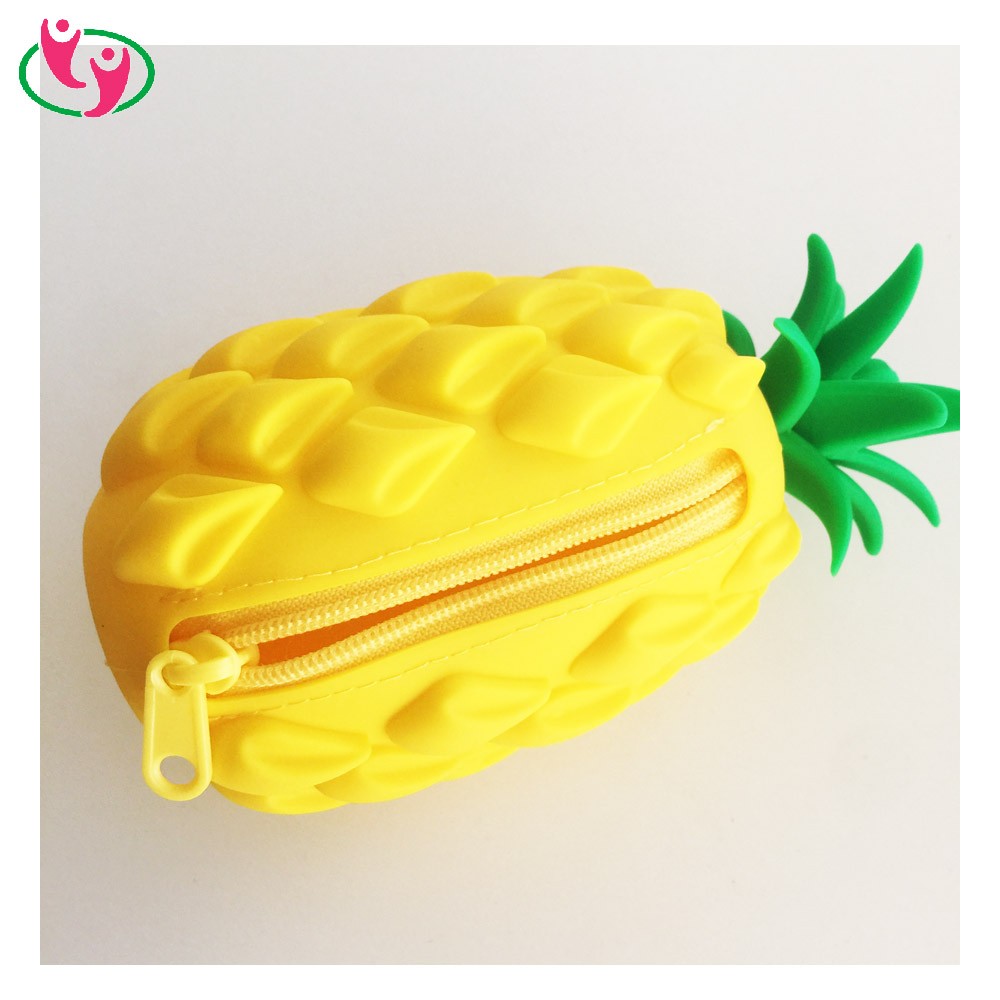 Pudcoco Silicone Coin Purse Novelty Carrot Pineapple Wallet Bubble Fidget  Sensory Toy 
