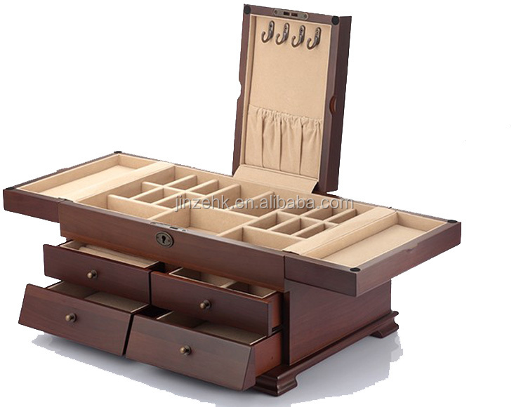 antique classic big jewelry gift packaging case wooden case box