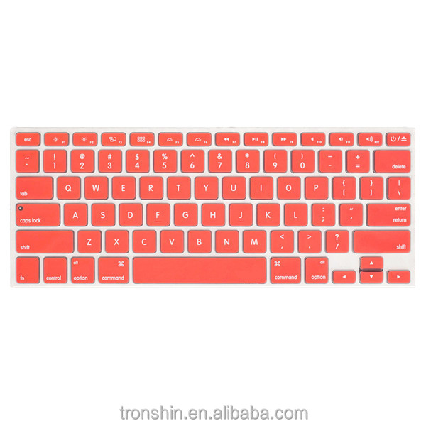 卸売色のキーボードのスキンoem工場から作られたmac用液状シリコーン問屋・仕入れ・卸・卸売り