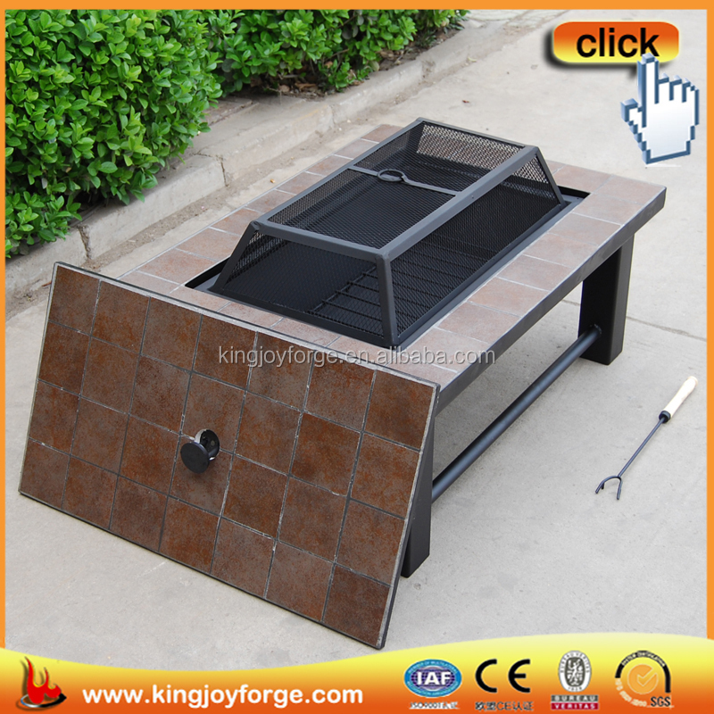 Garden Multi Function Rectangular Table Fire Pits Bbq Grill Buy