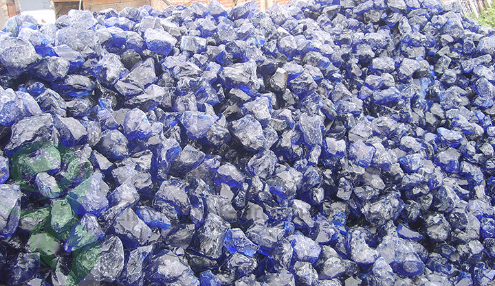 Natural Clear Colored Cobalt Blue Slag Glass Rocks For Gabion And Home Landscaping Buy Glass 